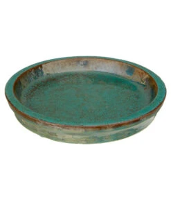 Dehner Keramik-Untersetzer, Grün Glasiert