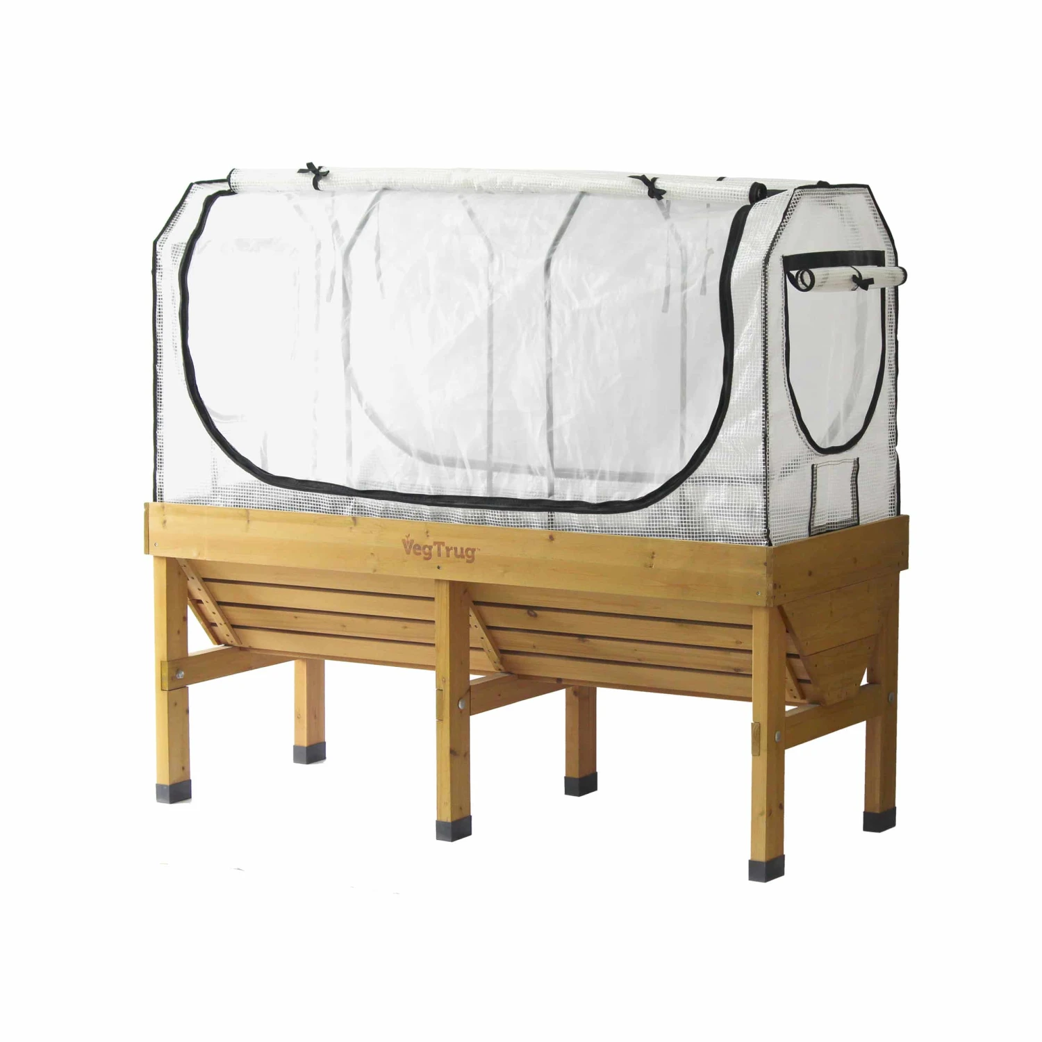 Grünhausaufsatz Mit Rahmen Und Mehrzweck Abdeckung Für VegTrug L180 Cm