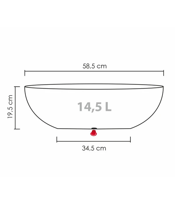 Scheurich Kunststoff-Topf Barceo Jard, Oval, Ca. Ø58,6/H19,5 Cm – Bild 3