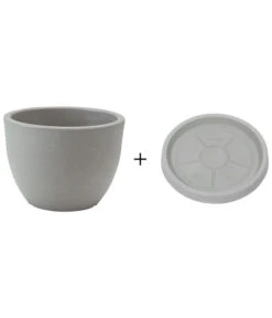 Farmet New Kunststoff-Topf Orione, Rund, Inkl. Untersetzer